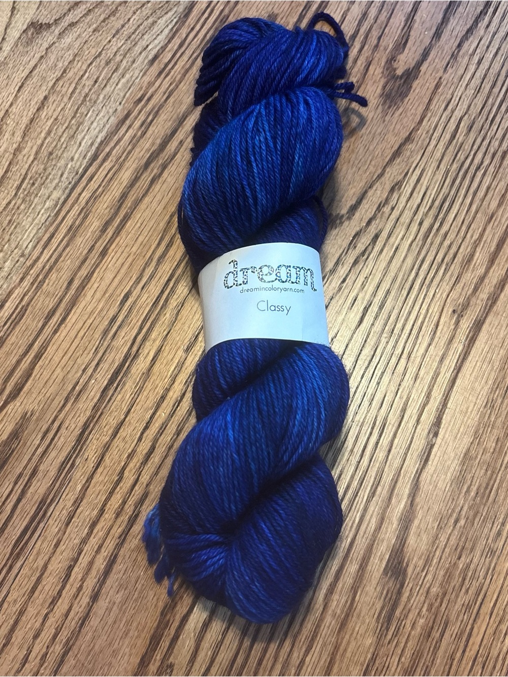 Dream in Color Yarn Classy Hand-Dyed Deep Blue Superwash Merino Wool Worsted NWT
